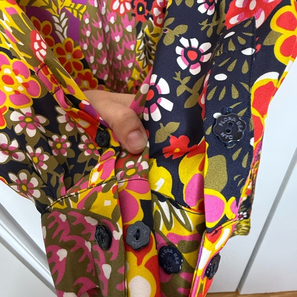 Flora Bea Natalee Dress - Blueberry Hill - 100% Silk - Small - Picture 5 of 9